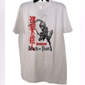 Attack On Titan Season 3 Kanji Strongest Soldier size L men’s T-Shirt white NWT